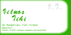 vilmos tihi business card